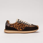 Sneaker N.1 Faune Brown — couro cowhide estampado de onça, feito no Brasil
