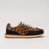Sneaker N.1 Faune Brown — couro cowhide estampado de onça, feito no Brasil
