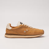 Sneaker N.5 Blunche Ocher — couro nobuck aveludado ocre, feito no Brasil
