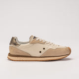 Sneaker N.5 Crème Off — couro camurça creme e floater off white, feito no Brasil
