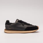 Sneaker N.3 Messier Black — couro floater preto ultra macio, feito no Brasil